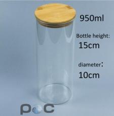 Glassware Food Storage Jar With Cork Lid
