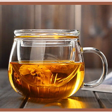 Heat Resistant Glass Tea  Cup With  Handle
