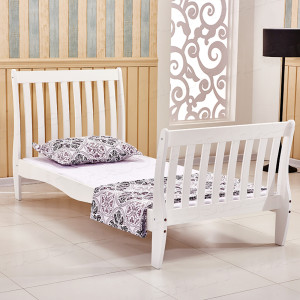190*90 3FT Single Bed Frame White Finish Wooden Pine Bedstead Children's Bedroom