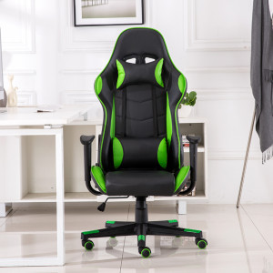 Black Green Executive Racing Gaming Computer Office Chair PU Adjustable Lift Swivel Recliner L01702000103