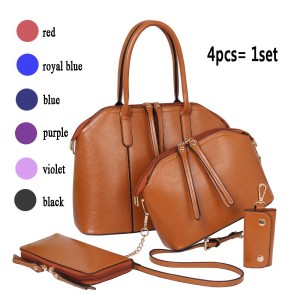 Hot sale 4pcs set bag Designer shoulder handbag for women with good leather factory price