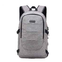 New Headphone Hole Backpack USB Charging Business Laprop Bag Anti-theft Student Backpack with Password Lock
